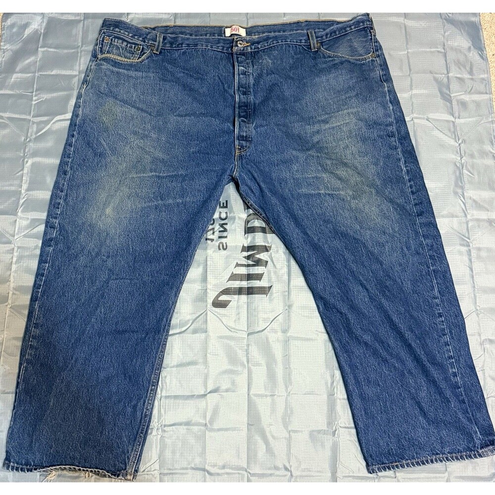 VTG Levi's 501 Men's Jeans 58x30 Blue Straight Leg Button Fly Denim 100% Cotton